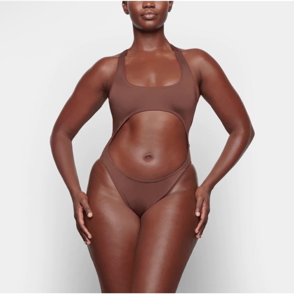 SKIMS Swim Cocoa Cutout Monokini